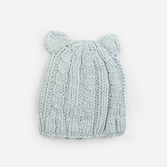 The Blueberry Hill Julian Cable Knit Bear Bamboo Hat