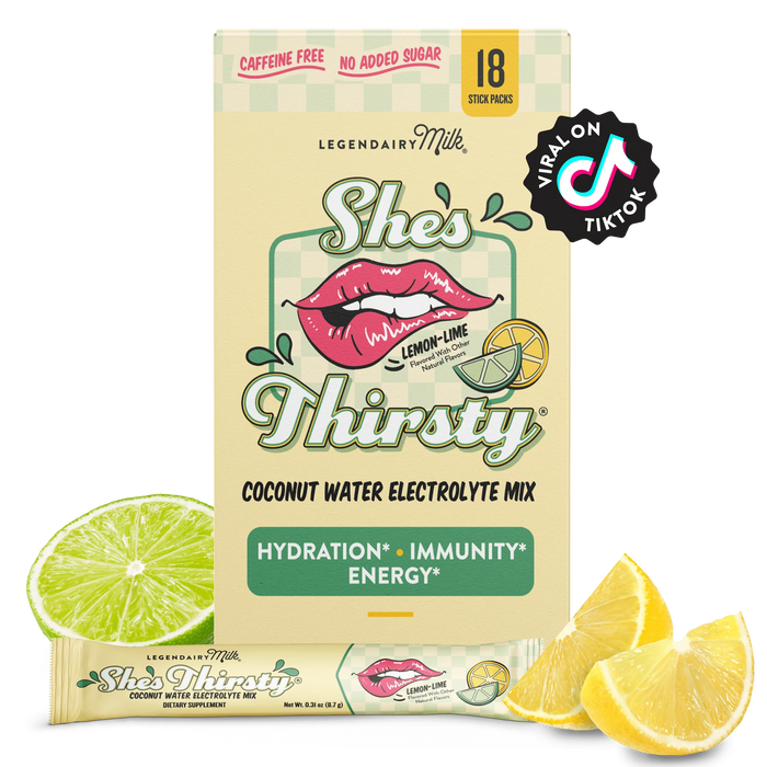 Legendairy Milk She's Thirsty Coconut Water Electrolyte Mix - 18 ct