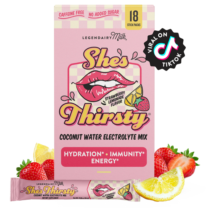 Legendairy Milk She's Thirsty Coconut Water Electrolyte Mix - 18 ct
