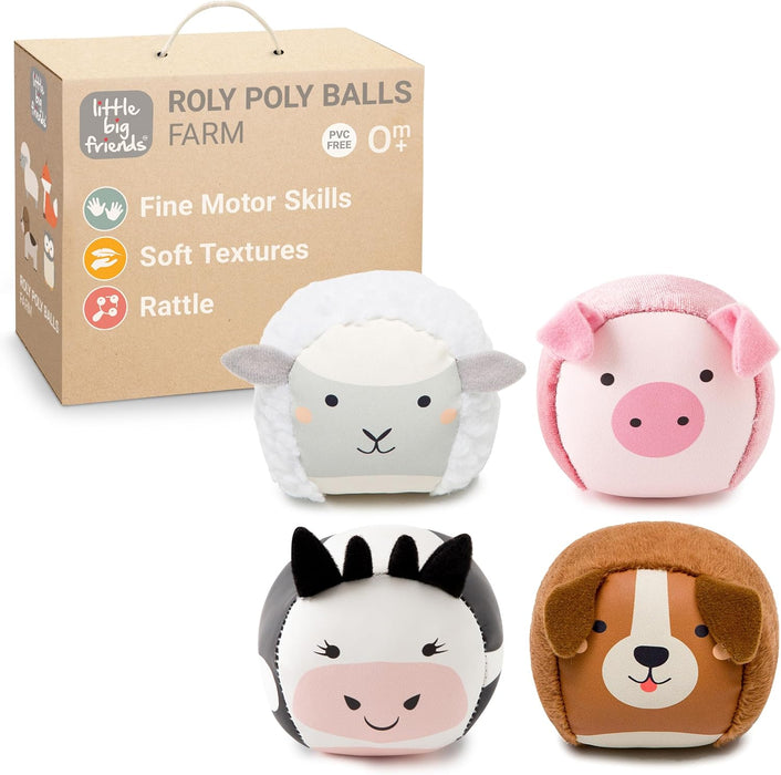 Little Big Friends Roly Poly Balls - 4 Pk