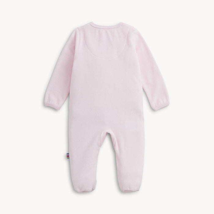 Magnetic Me Embroidery Dogs Pink Velour Footie