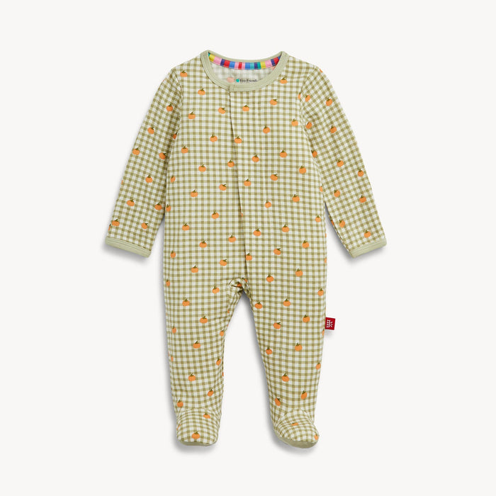 Magnetic Me Pumpkin Plaid Modal Footie