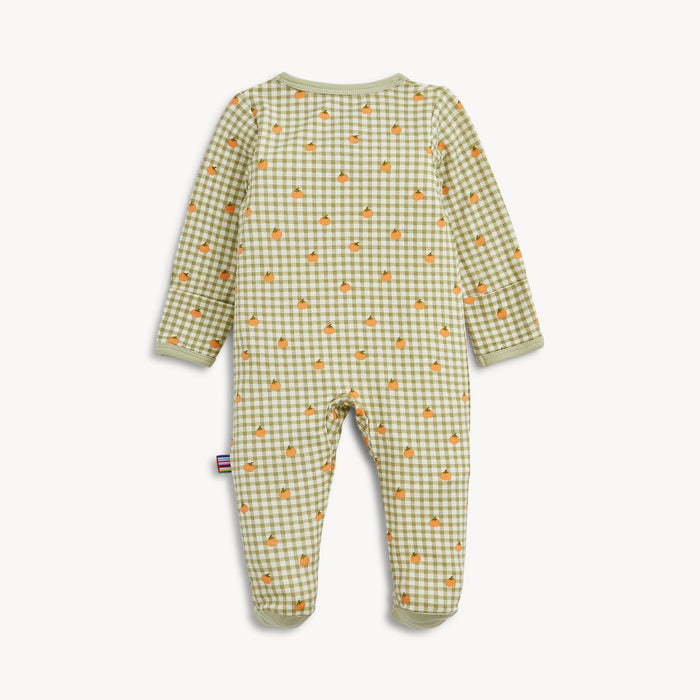 Magnetic Me Pumpkin Plaid Modal Footie