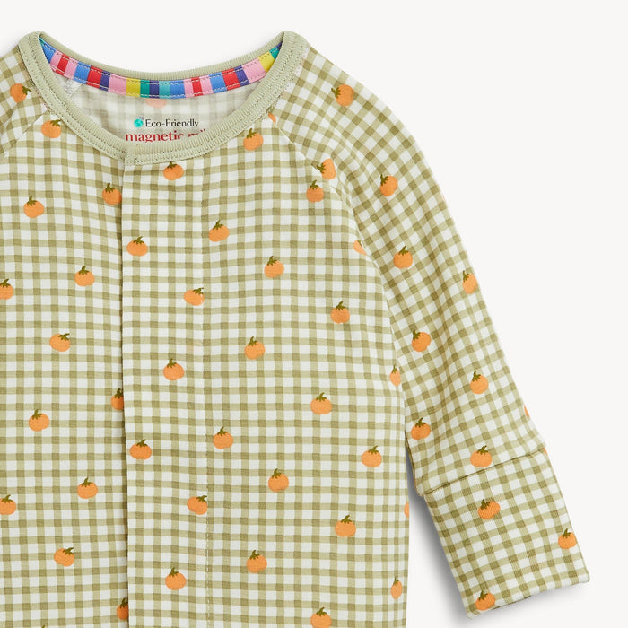 Magnetic Me Pumpkin Plaid Modal Convertible Coverall