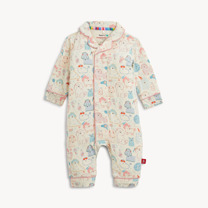 Magnetic Me Poodle Pawlor Ruffle Romper with Piping