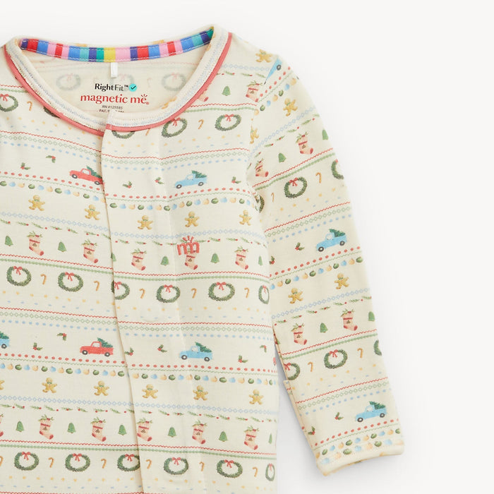 Magnetic Me Traditional Christmas Ruffle Footie