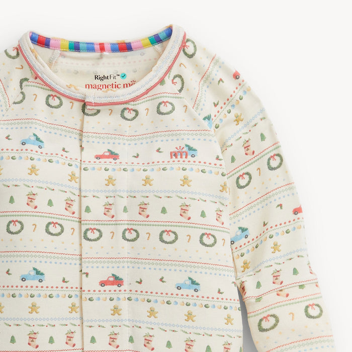 Magnetic Me Traditional Christmas Ruffle Convertible Coverall