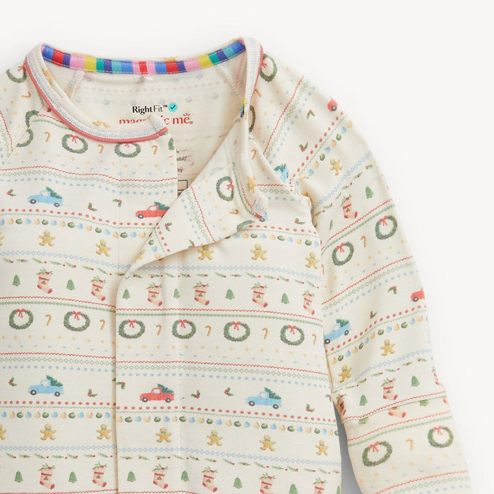 Magnetic Me Traditional Christmas Ruffle Convertible Coverall