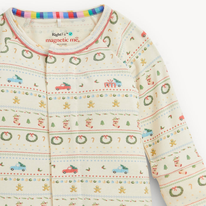 Magnetic Me Traditional Christmas Ruffle Convertible Coverall