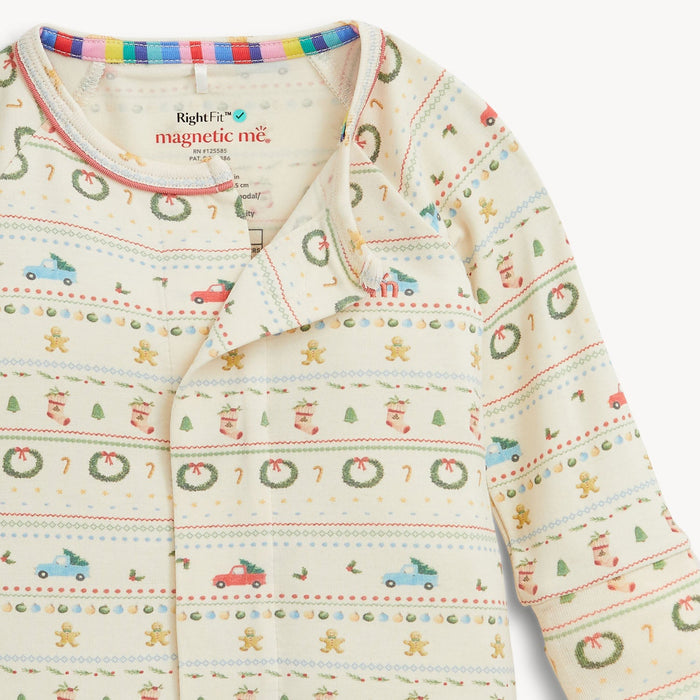 Magnetic Me Traditional Christmas Ruffle Convertible Coverall