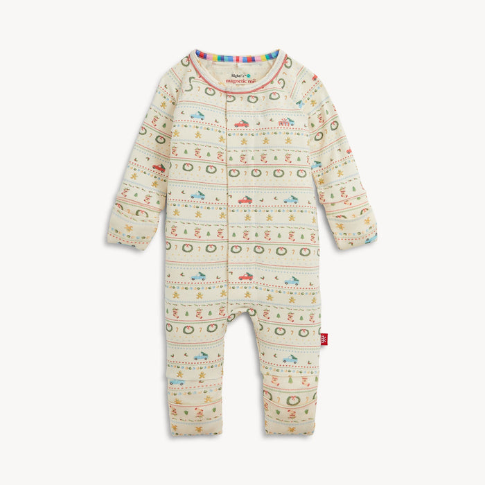 Magnetic Me Traditional Christmas Ruffle Convertible Coverall