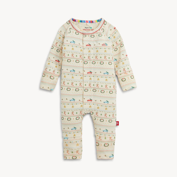 Magnetic Me Traditional Christmas Ruffle Convertible Coverall