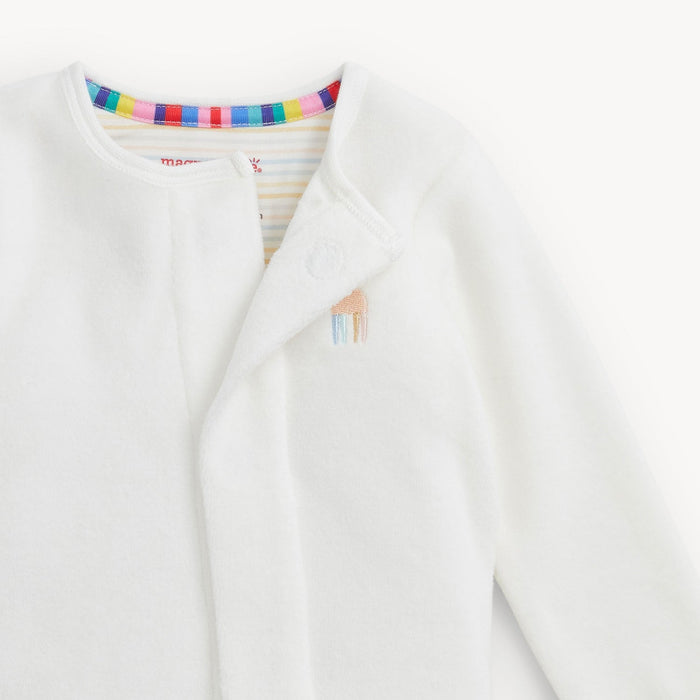 Magnetic Me Emroidery Giraffe Cream Velour Footie