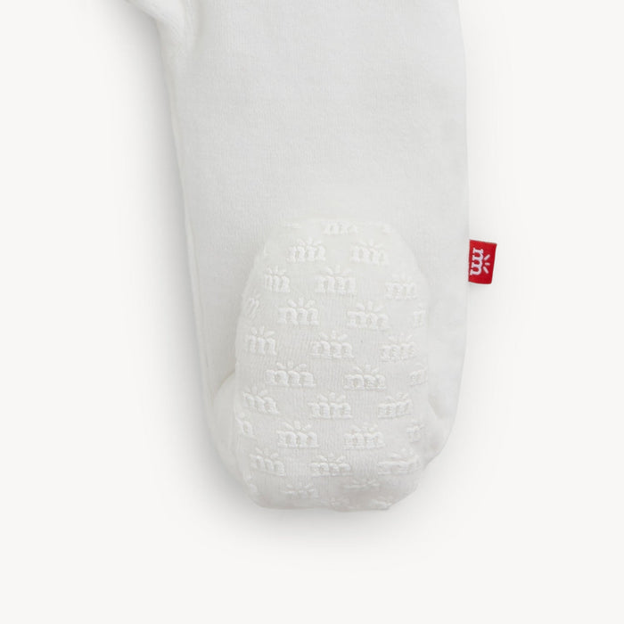 Magnetic Me Emroidery Giraffe Cream Velour Footie