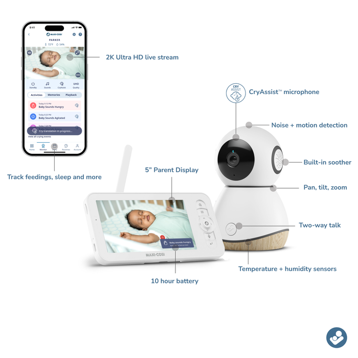 Maxi Cosi See Pro 360 Baby Monitor with Parent Unit