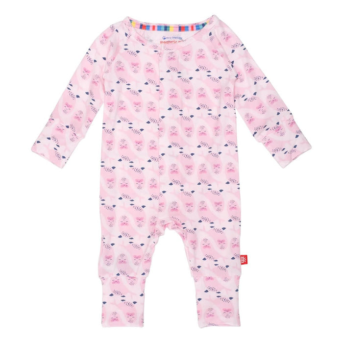 Magnetic Me Modal Convertible Grow with Me Coverall: Pink Signed Sealed Delivered