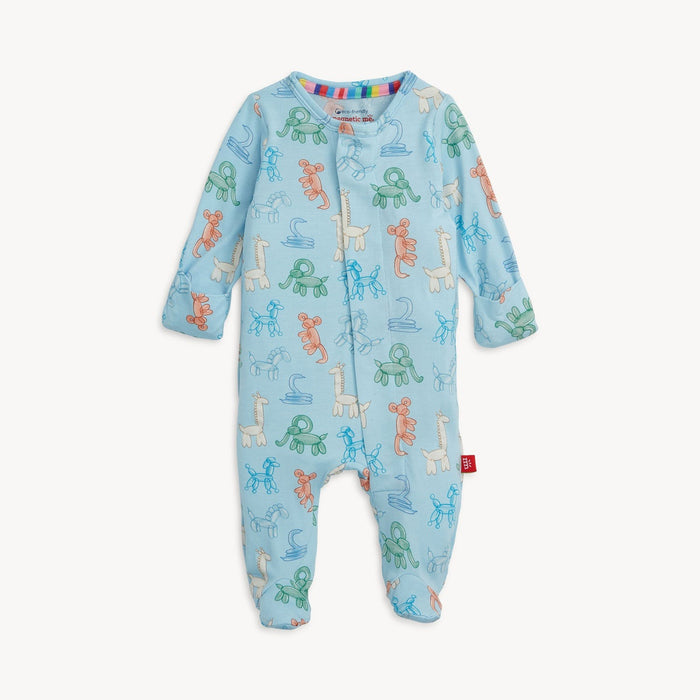 Magnetic Me Modal Footie: Blue Party Animals Glow in the Dark