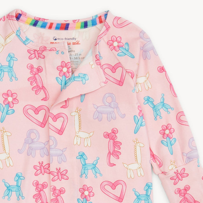 Magnetic Me Modal Convertible Grow with Me Coverall: Pink Party Animals Glow in the Dark