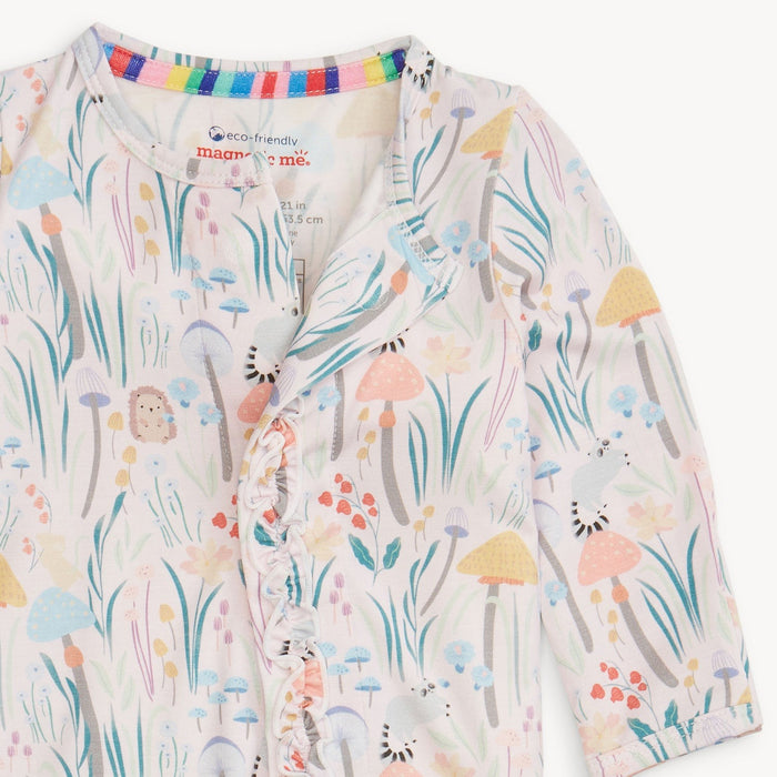 Magnetic Me Modal Footie with Ruffles: Shrooms & Bloom