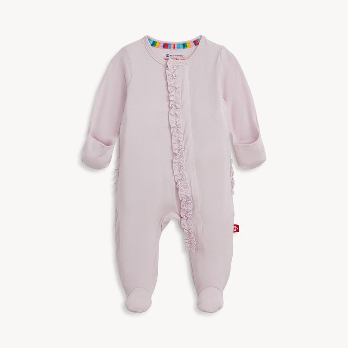 Magnetic Me Modal Footie with Ruffles - Grape Ice