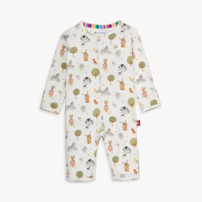 Magnetic Me Organic Cotton Coverall: Funny Farm