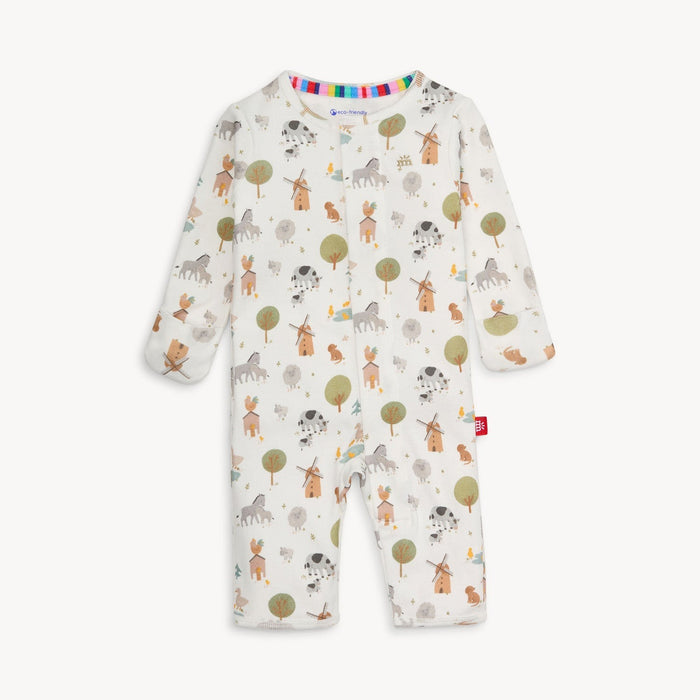 Magnetic Me Organic Cotton Coverall: Funny Farm