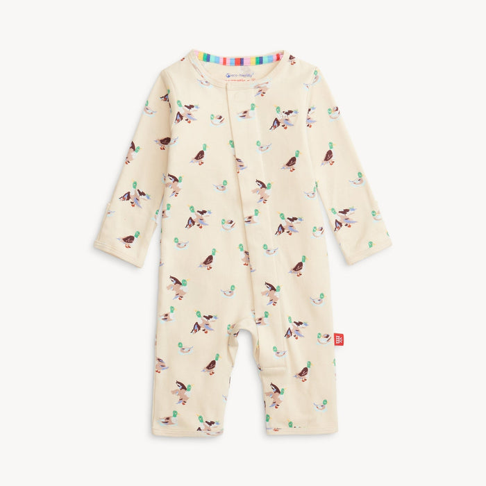 Magnetic Me Organic Cotton Coverall: Quack Me Up