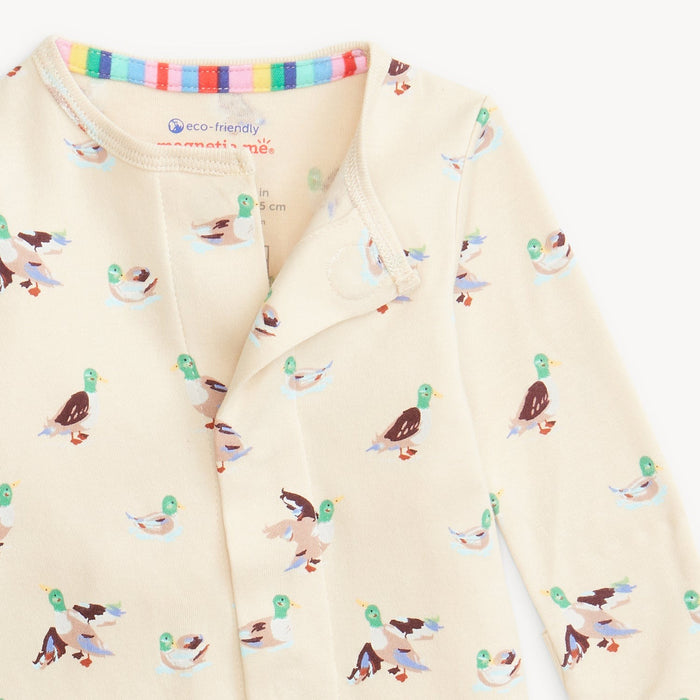 Magnetic Me Organic Cotton Coverall: Quack Me Up
