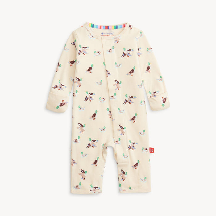 Magnetic Me Organic Cotton Coverall: Quack Me Up