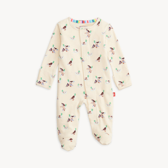 Magnetic Me Organic Cotton Footie: Quack Me Up
