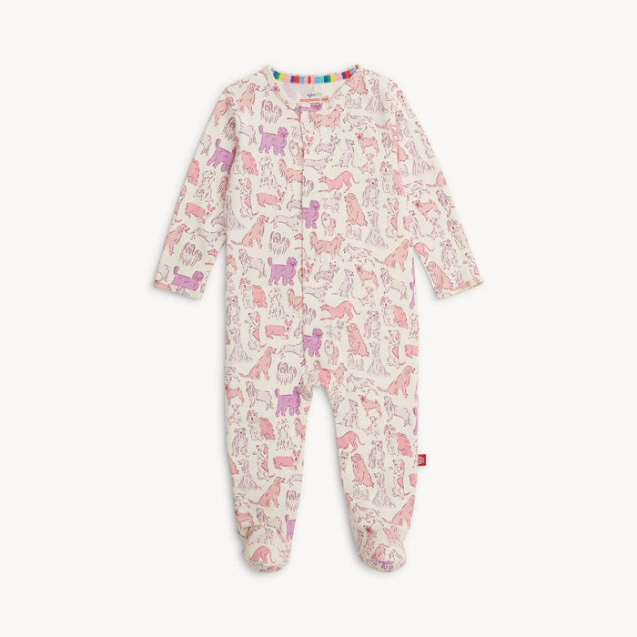 Magnetic Me RightFit™ Footie - Pink It's A Paw-ty