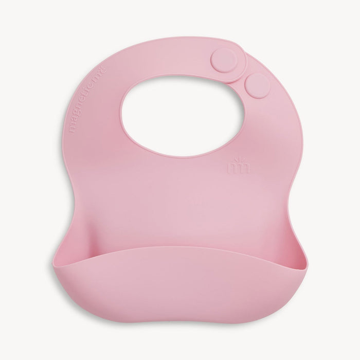 Magnetic Me Silicone Bib - Nursery Pink