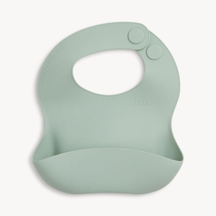 Magnetic Me Silicone Bib - Sage