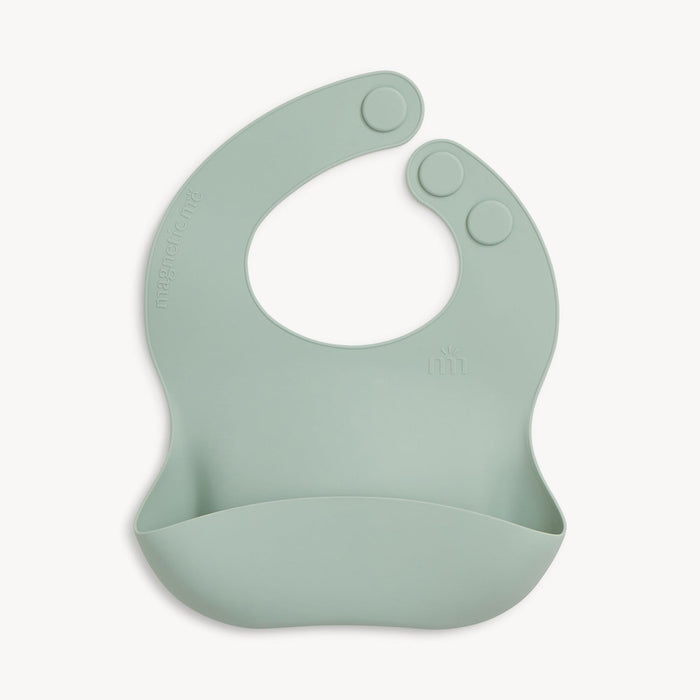 Magnetic Me Silicone Bib - Sage