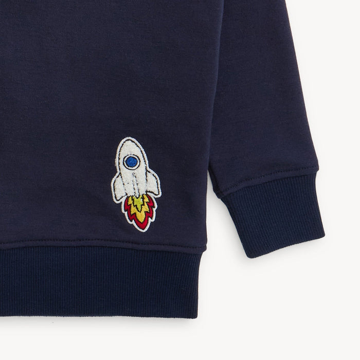 Magnetic Me Sweatsuit - Brushed Blue with Patches