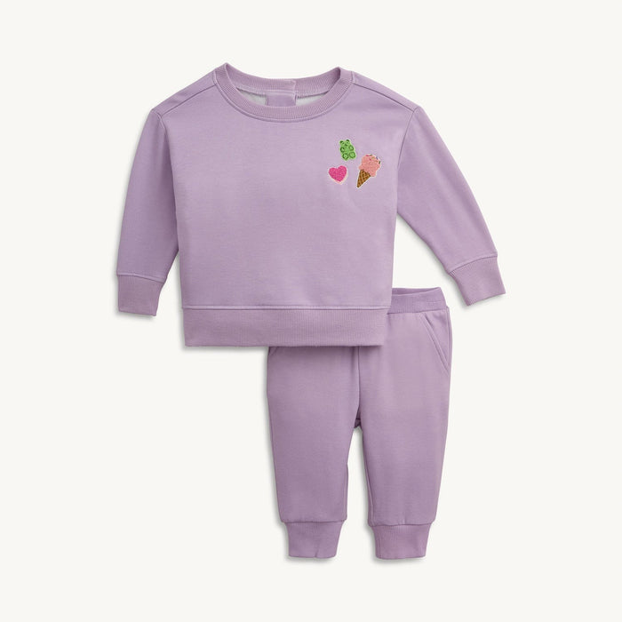 Magnetic Me Sweatsuit - Fair Orchid with Patches