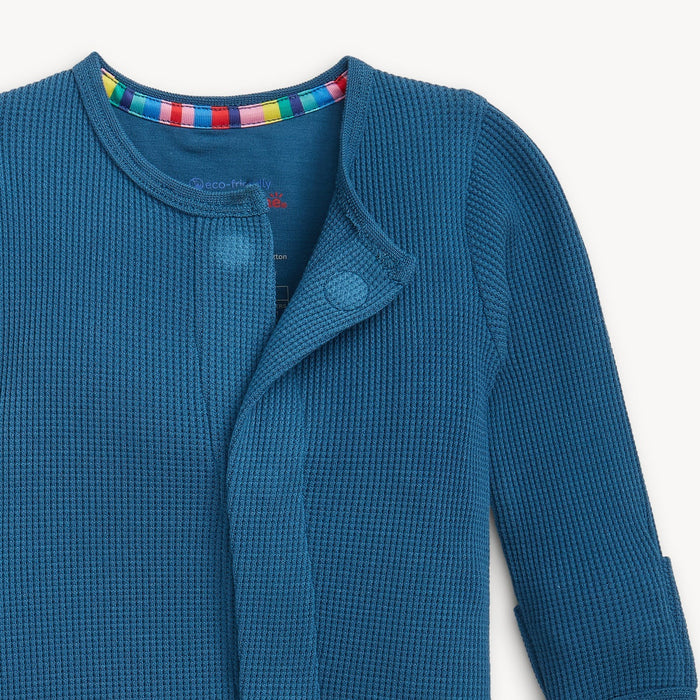 Magnetic Me Waffle Footie: Dark Blue
