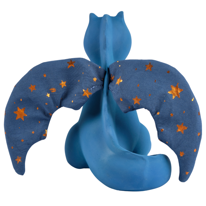 Tikiri Toys Midnight Dragon Organic Natural Rubber Rattle With Crinkle Wings