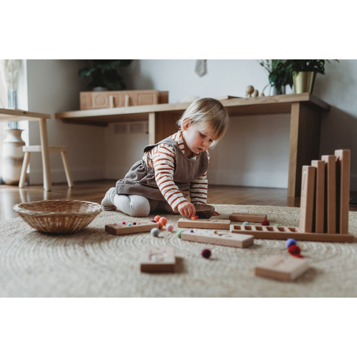 The Little Coach House Number Counting Blocks - Montessori Learning Resource