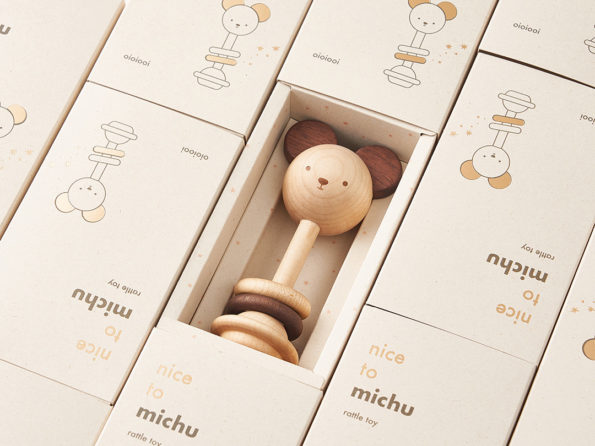 Oioiooi Nice to Michu Baby Rattle