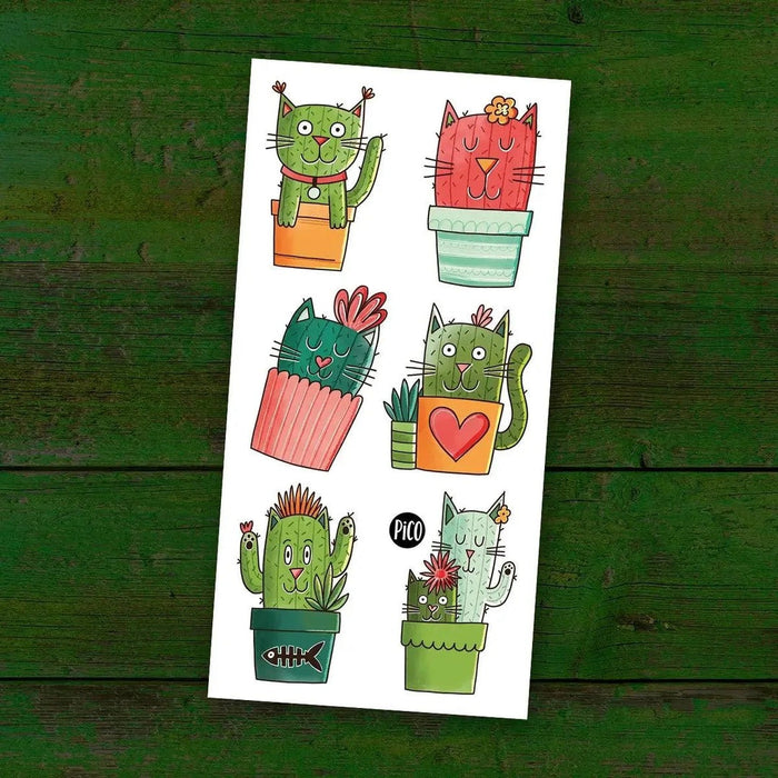Pico Temporary Tattoos - Cactus Cats