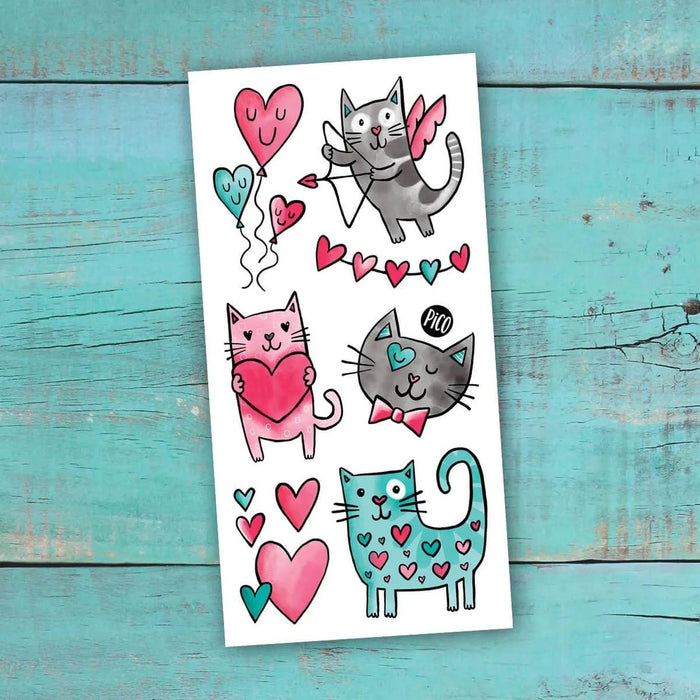 Pico Temporary Tattoos - Cats in Love