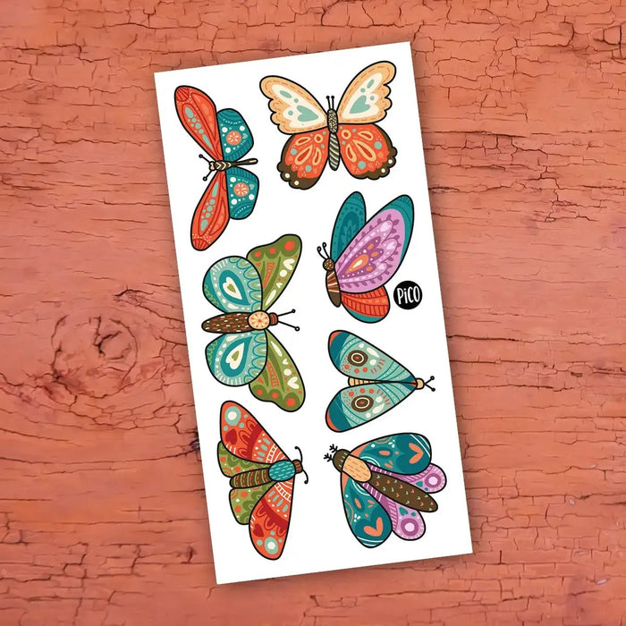 Pico Temporary Tattoos - Colorful Butterflies