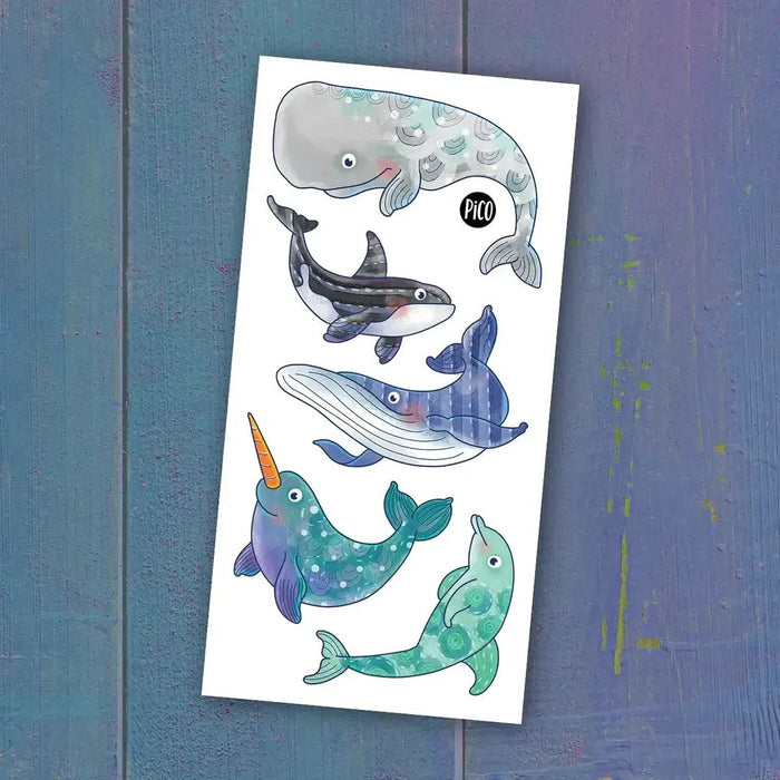 Pico Temporary Tattoos - Sweet Whales