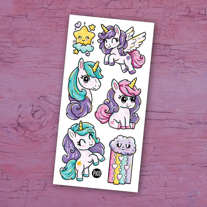 Pico Temporary Tattoos - Rainbow Ponies