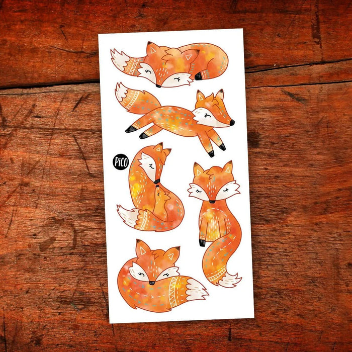 Pico Temporary Tattoos - Red Foxes