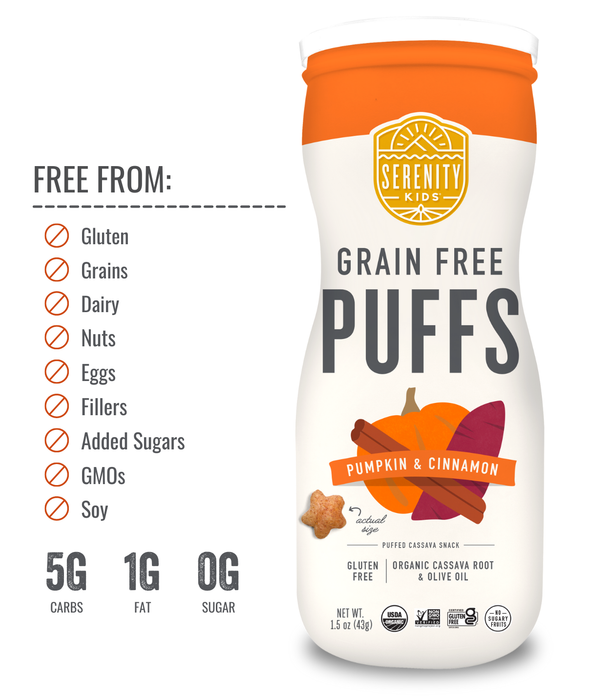 Serenity Kids Grain Free Puffs (Pumpkin & Cinnamon)