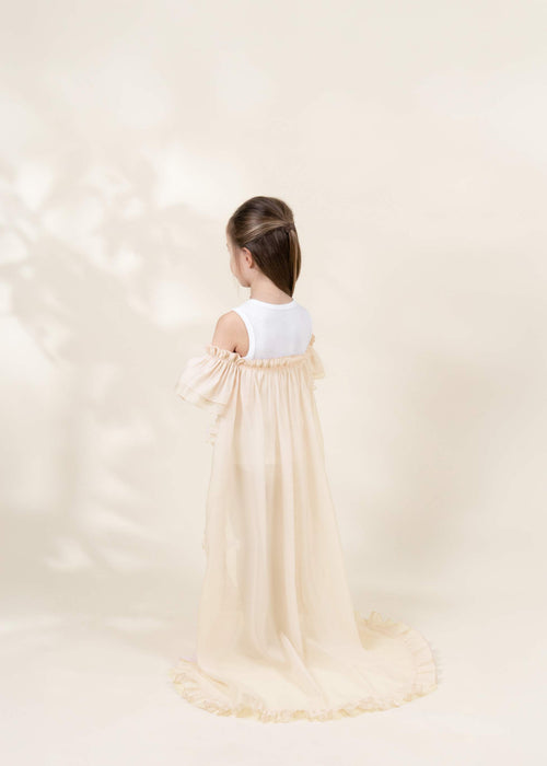 Coco Village Role Play Dress-Up Cream Long Sheer Cape