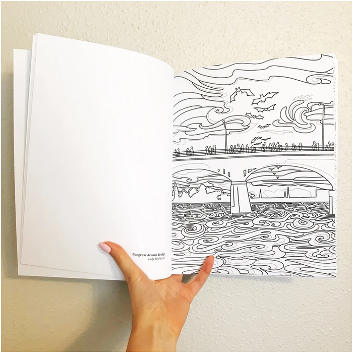 Borrelli Illustrations Austin Coloring Book