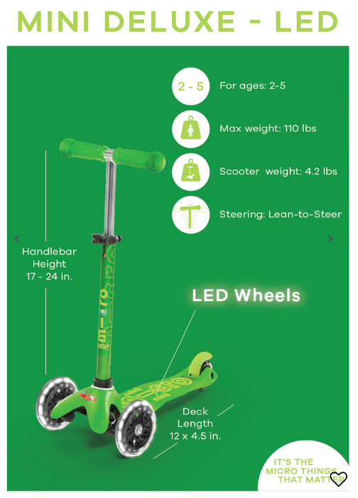 Micro Kickboard Mini Deluxe LED Scooter